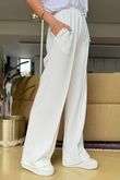 Made in Italy Cricket City Seamed Jogger Warm White